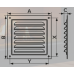 1515МЦ, Решетка вентиляционная металлическая оцинкованная с сеткой 150х150