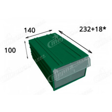Пластиковый короб Стелла С2 зеленый/прозрачный